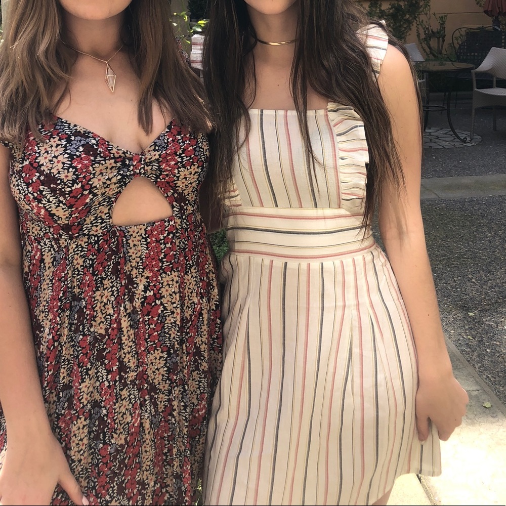White striped dress